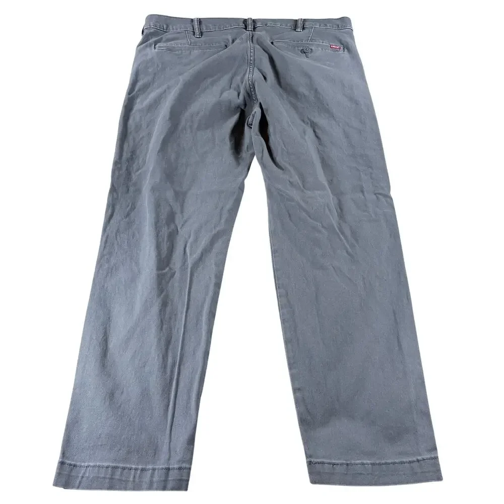 Levi's 2 Pair Chino Slacks Color Gray and Black‎ Sz 38x30 *FLAWS*